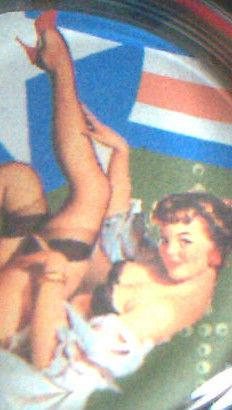 Hot legs rat rod steering wheel spinner knob hot pin up girl brody nob 