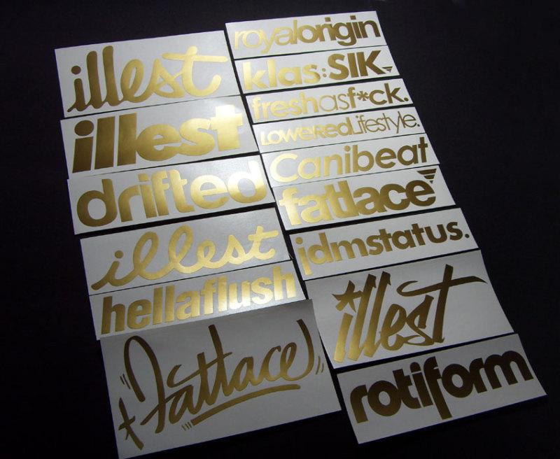 15  illest fatlace rotiform canibeat drifted fresh stickers decals 6 inchs go*