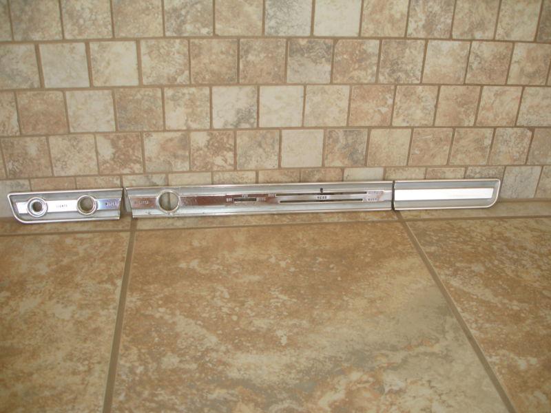 Sell 1965 Plymouth Valiant Dash Bezel Trim Set Three Piece in Lake