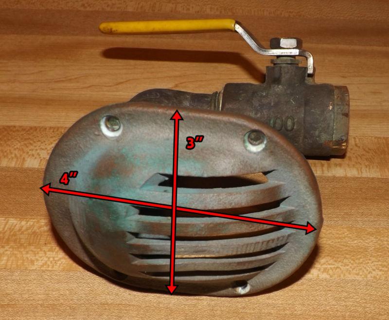 4 X 3 LARGE BRASS INTAKE BOAT SCOOP STRAINER Conbraco Fitting Marine Drain 3/4, US $75.00, image 3