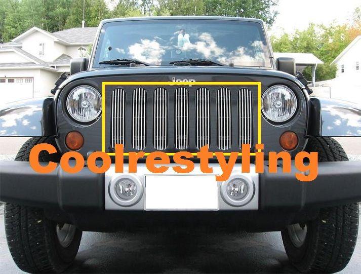 Sell 2007 08 09 10 11 12 13 Jeep JK Wrangler Vertical Billet Grille
