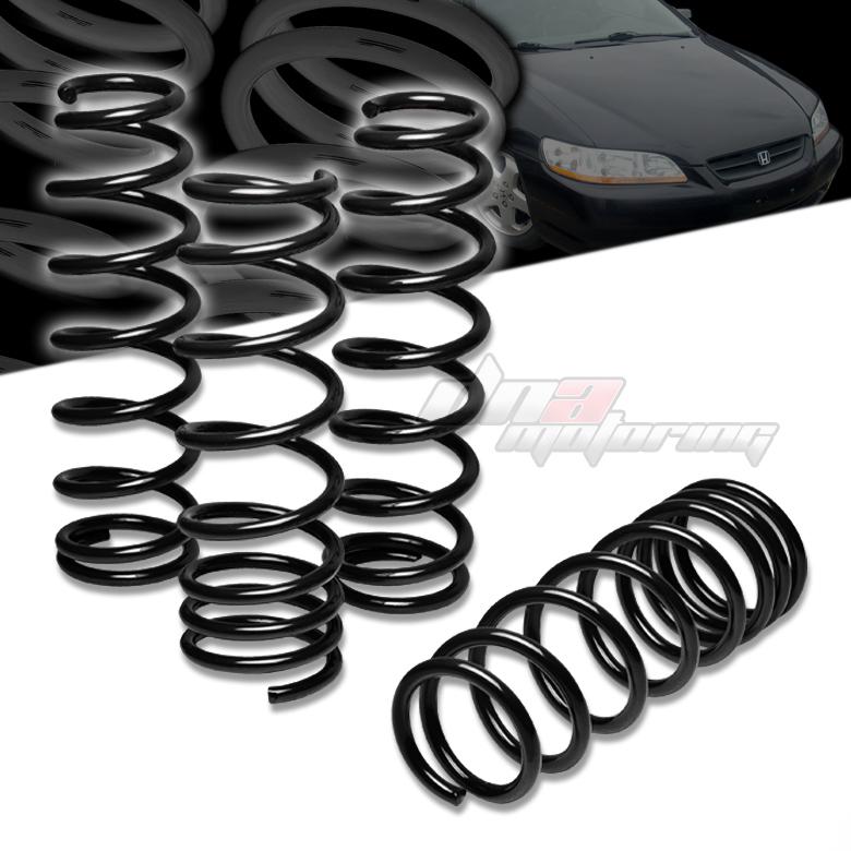 98-02 accord cg 2"drop suspension black racing lowering spring/springs 230/205lb