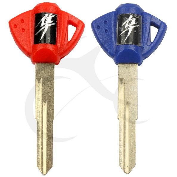 Red blue blank key for suzuki gsx1300r hayabusa 99-07 00 01 02 03 04 05 06 08-12