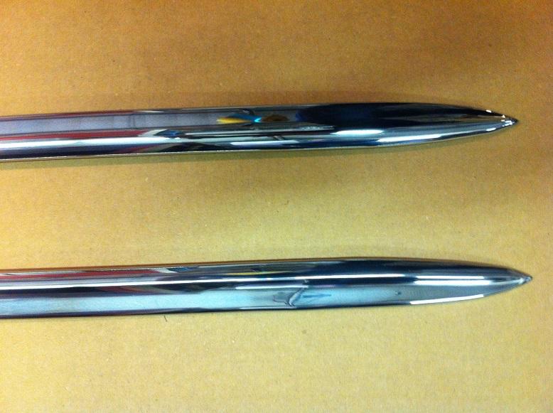 57 CHEVY 150 2 DOOR QUARTER, DOOR TRIM MOLDING SET RESTORED TO SHOW QUALITY, US $800.00, image 3