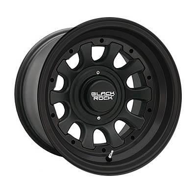Black rock series 909 type d matte black alloy wheel 17"x8" 6x5.5" bc set of 4