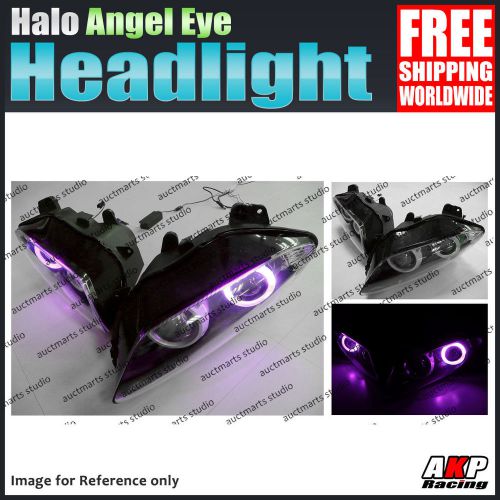 For yamaha yzf r1 07-08 halo angel eye hid led headlight lamp assembly purple gs