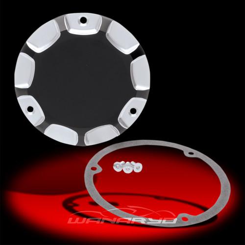 Drag specialties straight-cut derby cover, black, 70-98 harley big twins