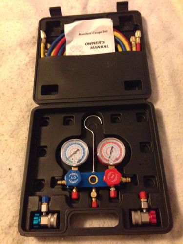 Ac manifold gauge set for auto ac service
