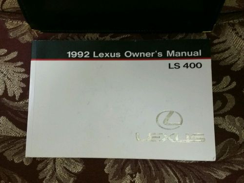 1992 lexus ls 400 owner's manual with leather jacket