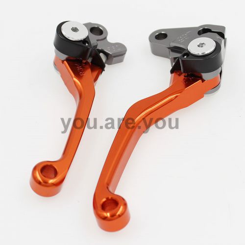 Fit ktm 250sx/sx-f/xc/xc-f 07-16 cnc pivot dirt bike brake clutch levers orange