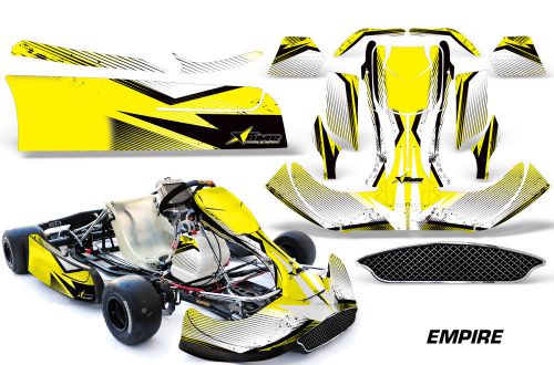 Amr racing graphics crg na2 kart wrap new age sticker kit decal empire yellow
