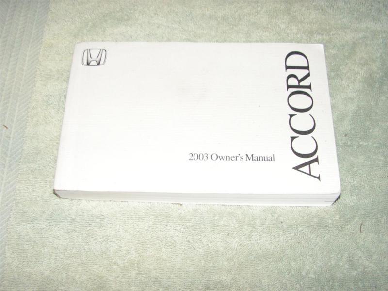 2003 honda accord sedan owners manual