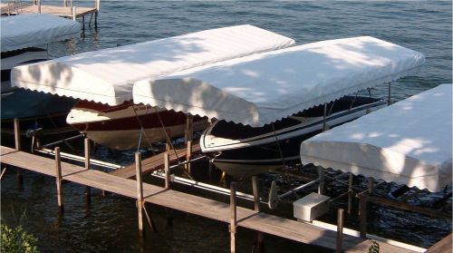22' x 108" shorestation replacement boat lift canopy - gray color