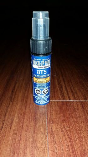 Genuine toyota touch up paint 1/2 oz pen &amp; brush 8t5 blue ribbon metallic