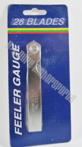 26 blade feeler gage thickness gauge dual marked  decimal &amp; metric .0015 to .025