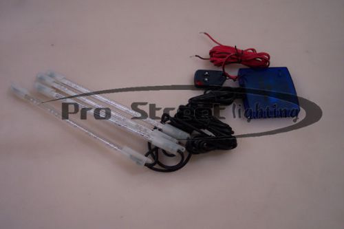 4pc 8" led multi color stick light interior undercar glow lights motorcycle car