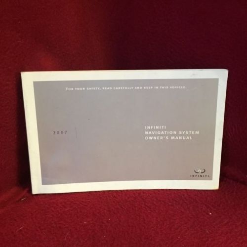 2007 infiniti navigation owners manual
