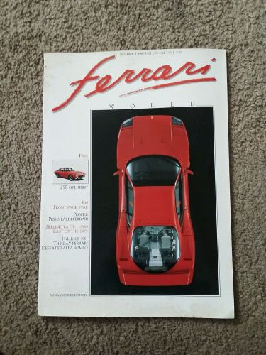 Rare htf ferrari world magazine issue 1 1989 f40 250 gt lusso