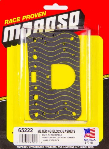 Moroso metering block gaskets holley 2300/4150/4160/4165/4500 carbs p/n 65222