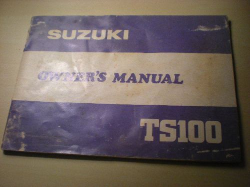 Oem owner's manual 1979 1980 suzuki ts100