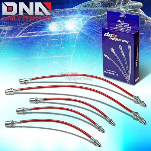 Sell FOR 9093 INTEGRA DB DA RED STAINLESS STEEL HOSE BRAIDED DRUM