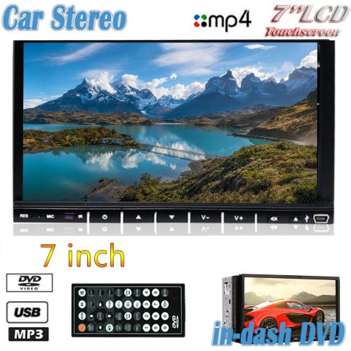 Double 2 din 7&#034; stereo car dvd cd player bluetooth radio ipod sd/usb tv no gps
