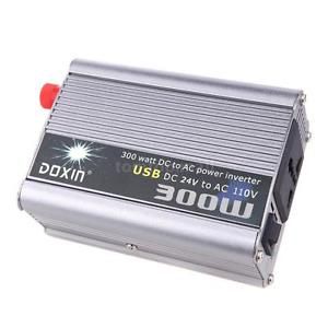 300 watt dc 24v to ac 110v + usb portable voltage transformer car power inverter