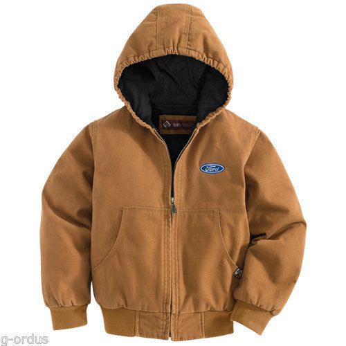 New ford motor company youth kid&#039;s dri duck jacket in size small medium or large