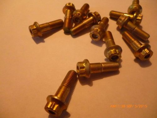 24 pieces 1/4" x 13/16" a286, ss bolts, 12 point head, 28tpi, aircraft