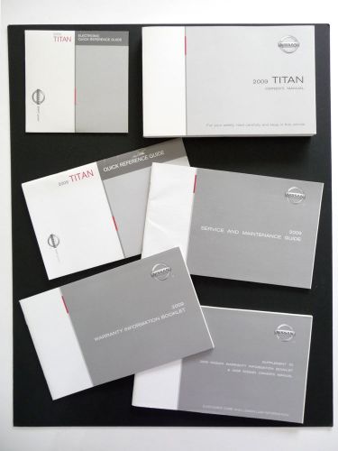 2009 nissan titan oem owner&#039;s manual kit 6 pieces good condition! owners guides