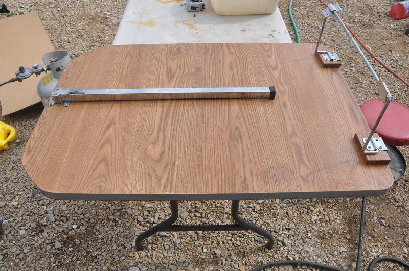 Sell Used RV Kitchen Table with Legs Fold Down for Bed and Hardware 28