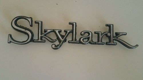 Vintage buick skylark emblem decal~   original chrome metal ~ car automobile