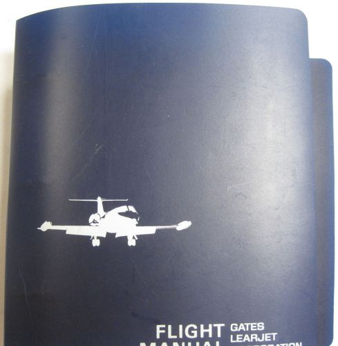 Learjet 24b (gates) faa approved origiinal airplane flight manual