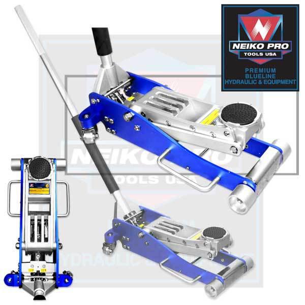 3 ton double plunger low profile aluminum hydraulic floor jack racing automotive