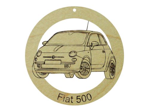 Fiat 500 natural maple solid hardwood ornament sanded finish