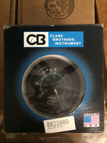 New clark brother 8822000 0-30 in/hg vacuum pressure gauge