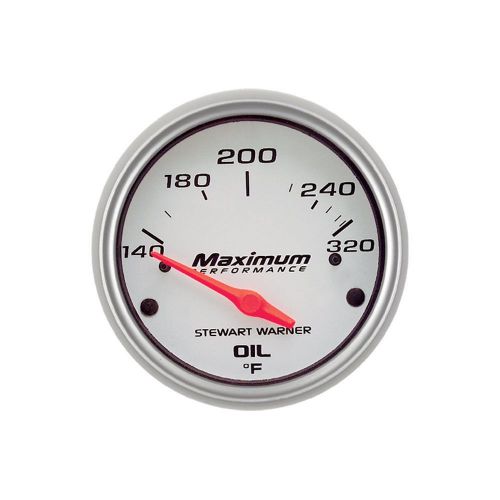 Stewart warner 114267 silver 2-1/16&#034; oil temperature electric gauge