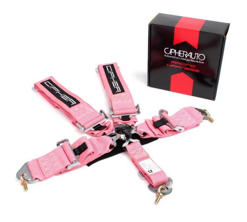 Cipher auto racing harness - 5 point 3" camlock - pink harness - cpa4005pk