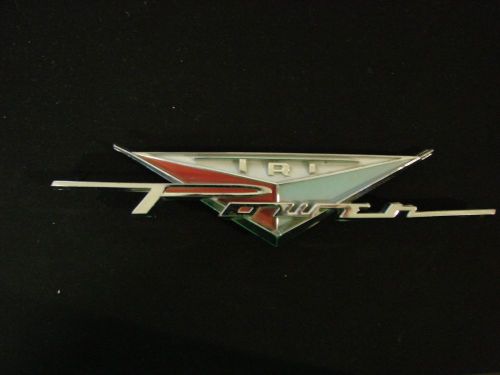 Chevrolet tri - power badge / emblem rare and in excellent condition - look !!!