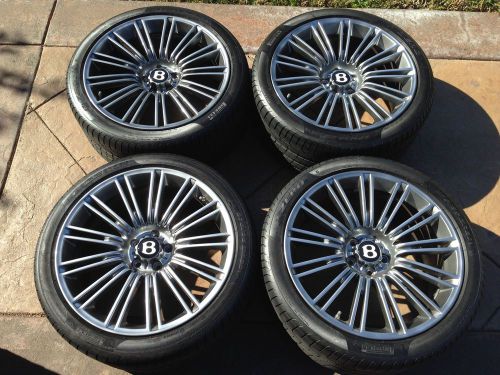 20" bentley speed oem wheels dark grey w/tires &amp; tmps sensors flying spur gtc gt