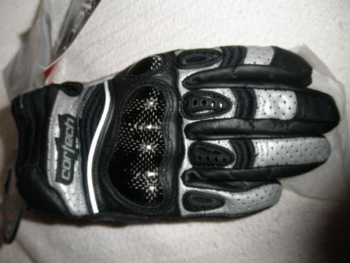 New with tags cortech black/ silver accelerator 2 motorcycle gloves xs