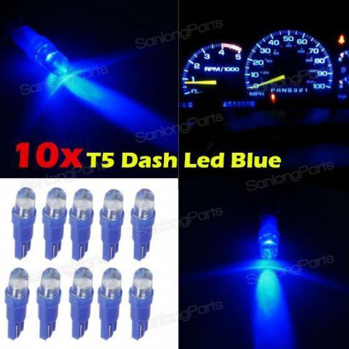 10pcs blue led car t5 17 37 73 74 instrument dashboard bulbs light lamp