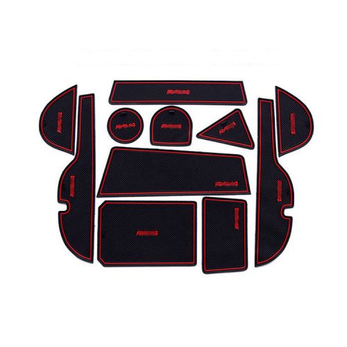 11pcs non-slip interior door slot  rubber cup holder mat for toyota rav4