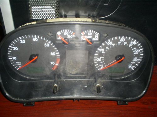 Volkswagen jetta speedometer cluster; (cluster), sdn, 1.8l (turbo gas), mph, m