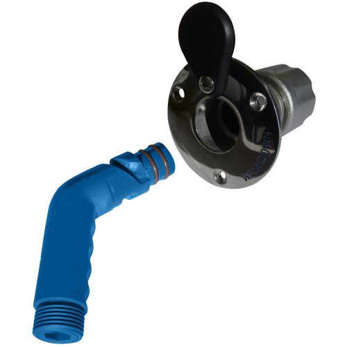 Johnson pump flush mount ss deckwash fitting - 45 degree -61121