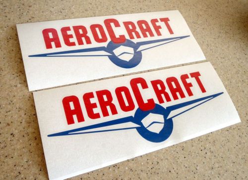 Aerocraft vintage fishing boat decals 12" 2-pk free ship + free fish decal