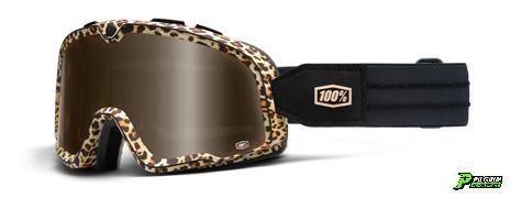 100% barstow legend bobber moto vintage cafe goggles carlton with bronze lens
