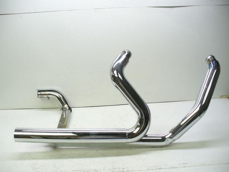 Harley 2012 fltr stock head pipes w/crossover & heat shields.