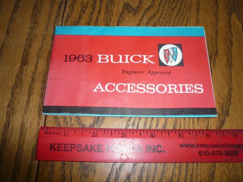 1963 buick accessories foldout sales brochure - vintage