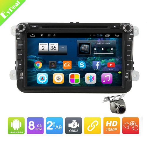 Dual core android 4.4 hd 8" car dvd player gps navi bt 3g wifi+cam for vw series